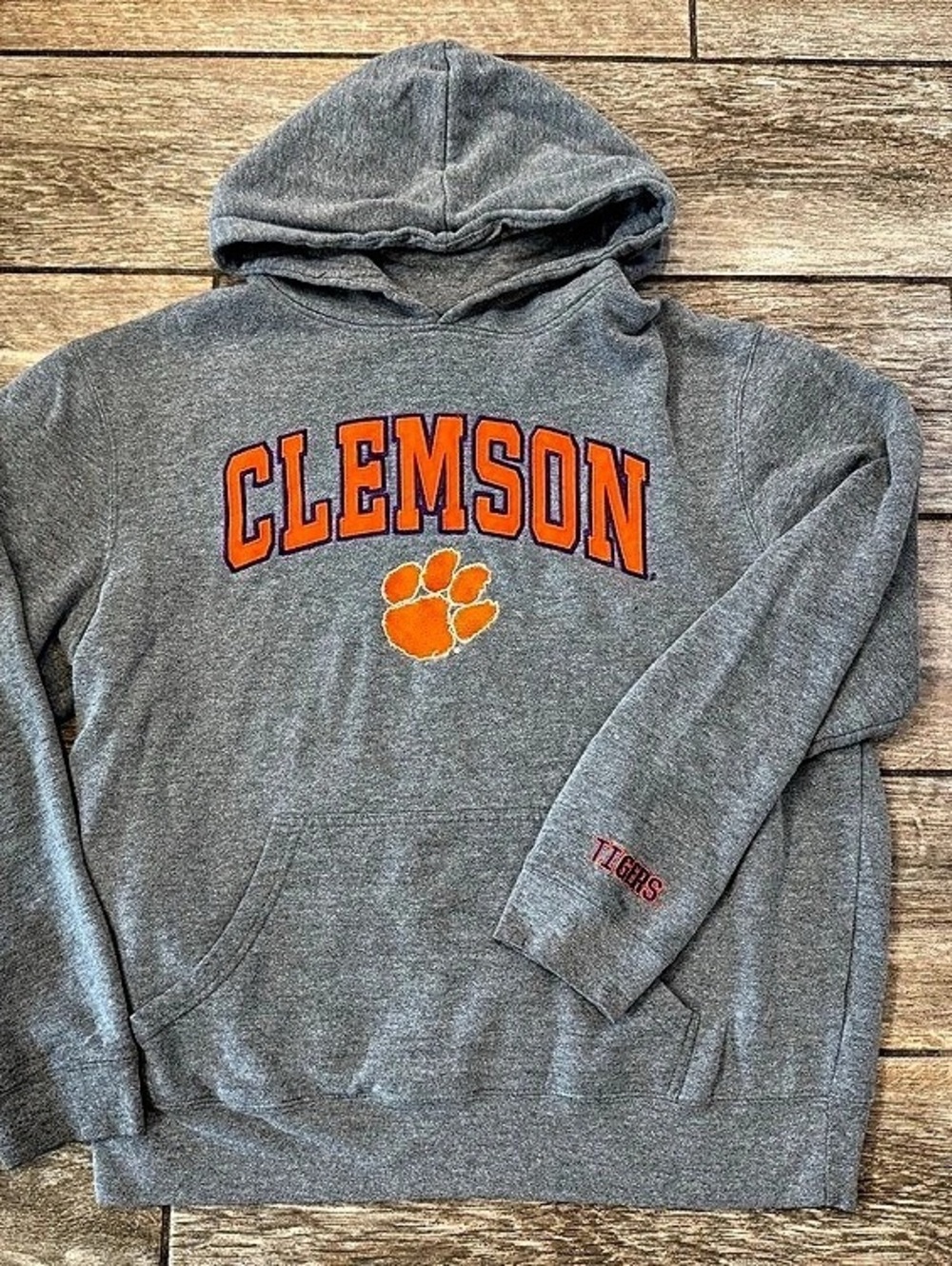 Top of the World Clemson Tigers Hoodie Gray Large Embroidered